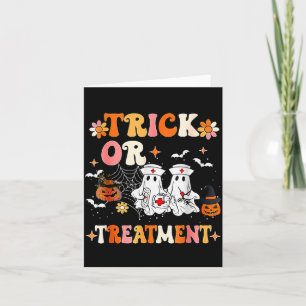 Trick Or Halloween Radiation Oncology Rad Therapy Card