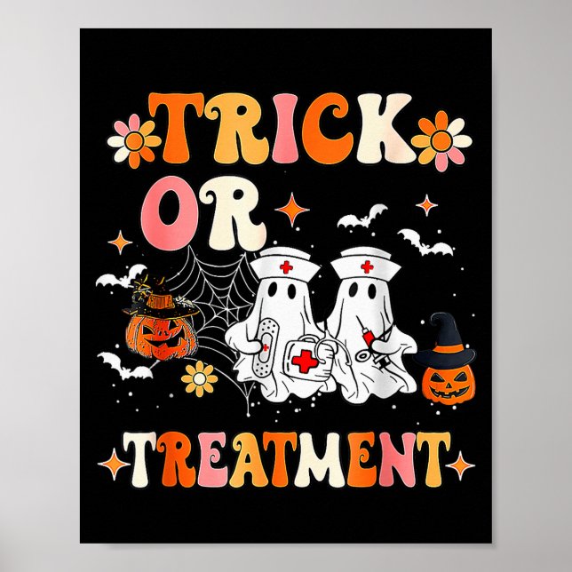 Trick Or Halloween Radiation Oncology Rad Therapy  Poster (Front)