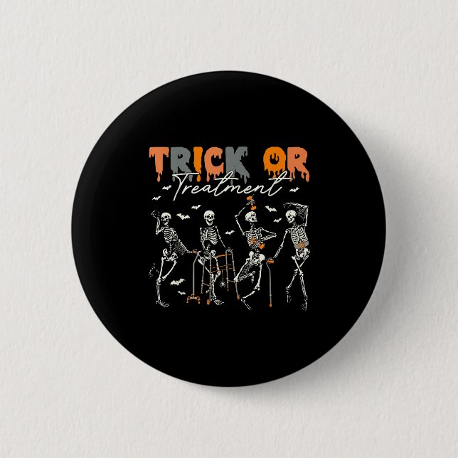 Trick Or Pt Physical Therapy Therast Halloween  6 Cm Round Badge (Front)