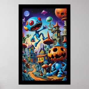 Trick or Shroom - Ken Gauge Fantasy Art Poster