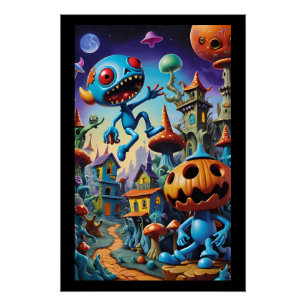 Trick or Shroom - Ken Gauge Fantasy Art Poster