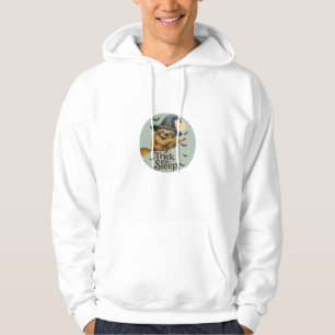 Trick or Sleep � Cute Witch Sloth Halloween Pun Ar Hoodie