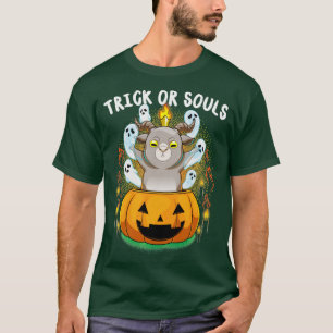 Trick or Souls Halloween Baphomet Satanic Pumpkin T-Shirt