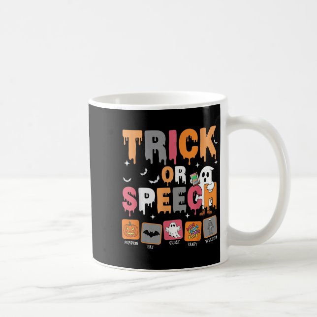 Trick Or Speech Halloween Slp Speech Language Path Coffee Mug (Right)