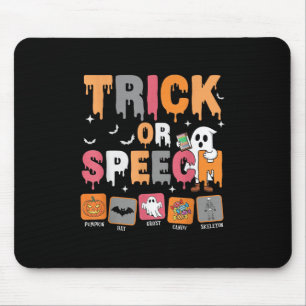 Trick Or Speech Halloween Slp Speech Language Path Mouse Pad