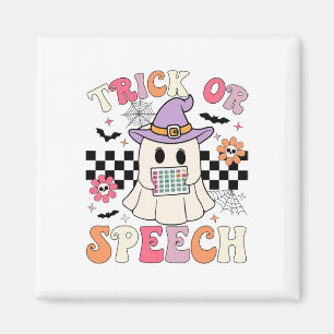 Trick Or Speech Retro Slp Halloween Speech Therapy Magnet