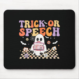 Trick Or Speech Retro Slp Halloween Speech Therapy Mouse Pad