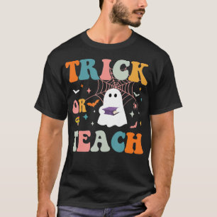 Trick Or Teach Costume Halloween Teacher Retro Men T-Shirt