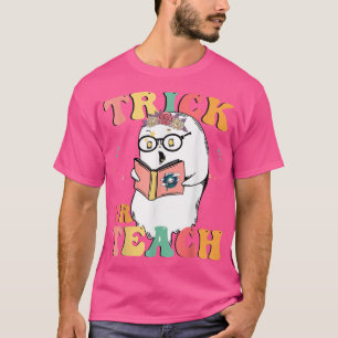 Trick Or Teach Cute Halloween Teacher's Retro Vint T-Shirt