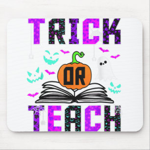 Trick Or Teach Funny Teacher Halloween Costume Cut Mouse Pad