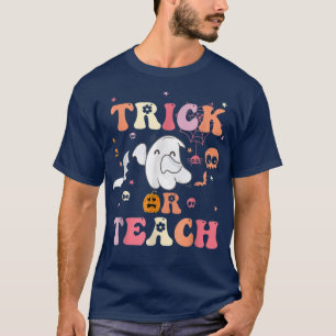 Trick Or Teach Groovy Teacher Halloween Costume 20 T-Shirt
