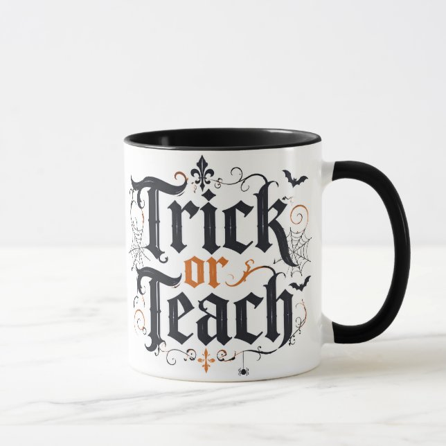 Trick or Teach Halloween Teacher Coffee Mug (Right)