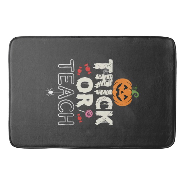 Trick or Teach Halloween Teacher Design (2)_1 Bath Mat (Front)