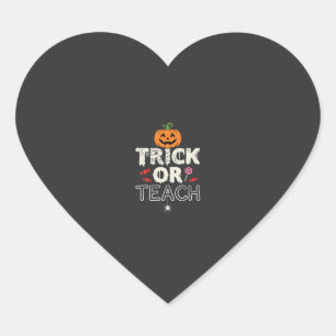 Trick or Teach Halloween Teacher Design (2)_1 Heart Sticker