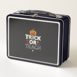 Trick or Teach Halloween Teacher Design (2)_1 Metal Lunch Box