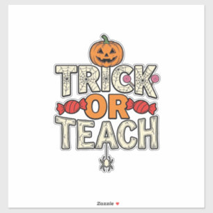 Trick Or Teach Halloween Teacher Vintage Vector De
