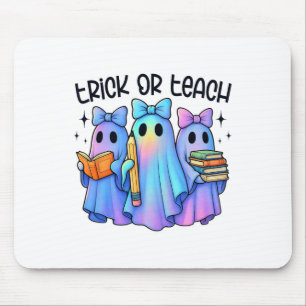 Trick Or Teach Pastel Galaxy Ghost Halloween Spook Mouse Pad