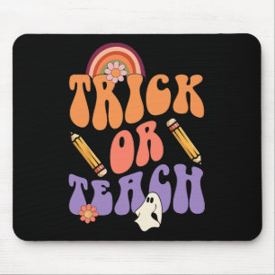 Trick Or Teach Retro Fall Halloween Costumes Teach Mouse Pad