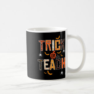 Trick Or Teach Retro Halloween Teacher Women Men C Coffee Mug