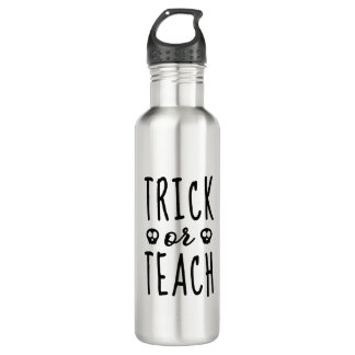 Trick or Teach Shirt, Halloween Teacher Shirt 710 Ml Water Bottle