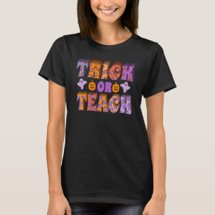 Trick Or Teach Teacher Halloween Costume Leopard P T-Shirt