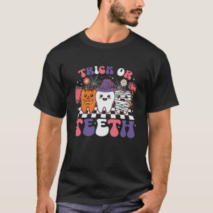 Trick Or Teeth Halloween Dental Dentist Costumes T-Shirt