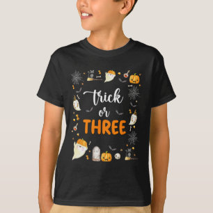 Trick Or Three Birthday Party 3rd Birthday Spooky T-Shirt