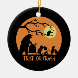 Trick Or Trash Ceramic Tree Decoration