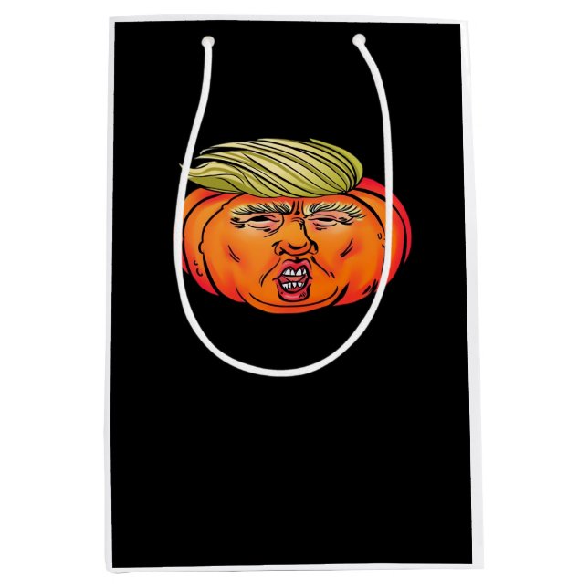 Trick Or Treason Anti Halloween Pumpkin Trumpkin  Medium Gift Bag (Front)