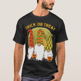 Trick Or Treat 3 Halloween Gnomes Nordic Gnomes Fu T-Shirt