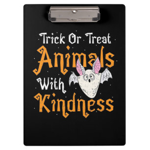 Trick Or Treat Animals With Kindness Clipboard