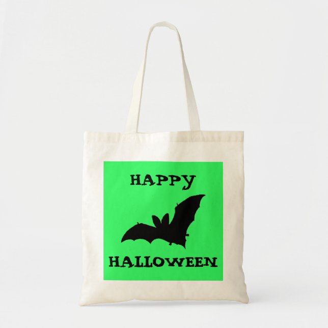 Trick or Treat Bat Tote Bag (Front)