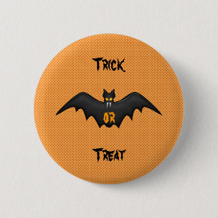 Trick or treat batty button