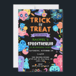 Trick or Treat Birthday, Halloween Birthday,Spooky Invitation<br><div class="desc">The Spooktacular Halloween invitation is a great way to invite your friends and family to your spooky Halloween party. The invitation has a fun and spooky design that will look great on your guests' refrigerator or other place they can easily find it. The Spooktacular Halloween invitation is a great way...</div>