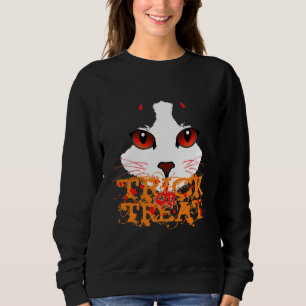 Trick or Treat Black Cat Sweatshirt