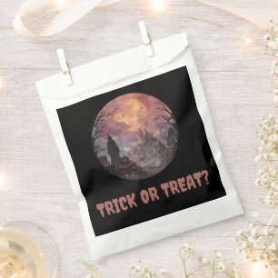 Trick or Treat? Black Halloween Candy Favour Bag