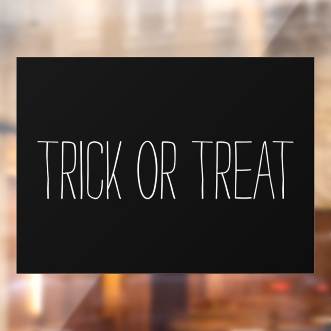 Trick or Treat  black white Spooky Halloween decor (Sheet 2)