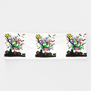 Trick Or Treat Boo 4x12 Vinyl Banner