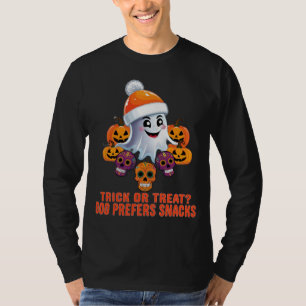 Trick or Treat Boo Funny Quote Halloween Party T-Shirt