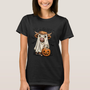 Trick or Treat Bull Sheet Pun Cow Halloween Ghost T-Shirt