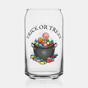 Trick or Treat Candy Cauldron Can Glass