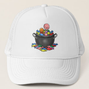 Trick or Treat Candy Cauldron Trucker Hat