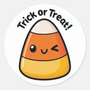Trick or Treat! - Candy Corn 1 Classic Round Sticker