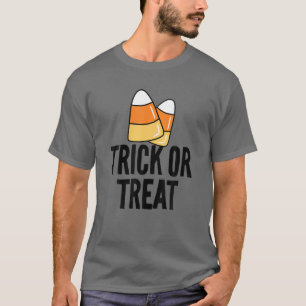 Trick Or Treat Candy Corn Funny Kids Adults Hallow T-Shirt
