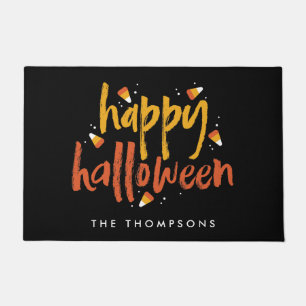 Trick or Treat Candy Corn Halloween Doormat