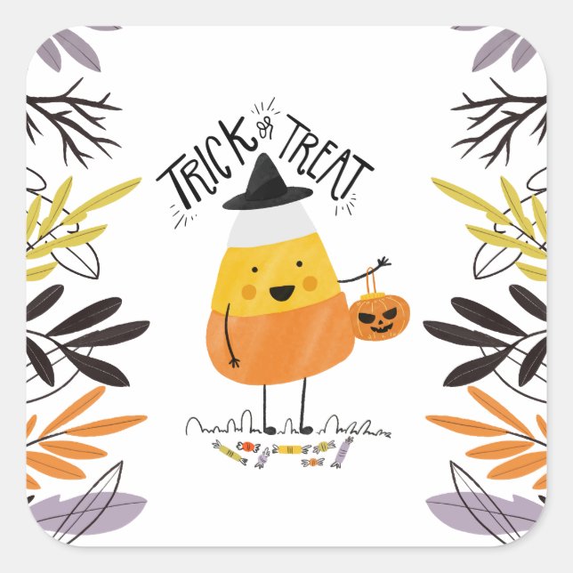 Trick or Treat Candy Corn Halloween | Sticker (Front)