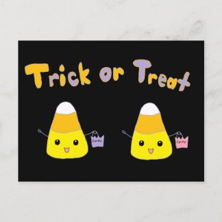 Trick or Treat Candy Corn Postcard