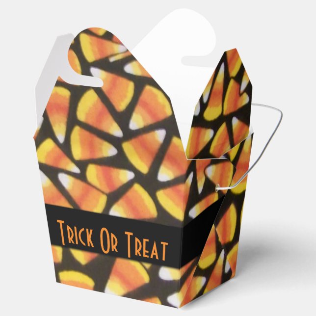 Trick Or Treat Candy Corn Take-Out Favour Box (Opened)