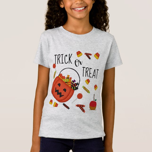 Trick or Treat Candy Design T-Shirt (Front)