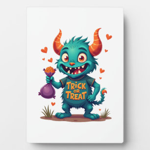 Trick or Treat Candy Monster � Halloween T-Shirt D Plaque